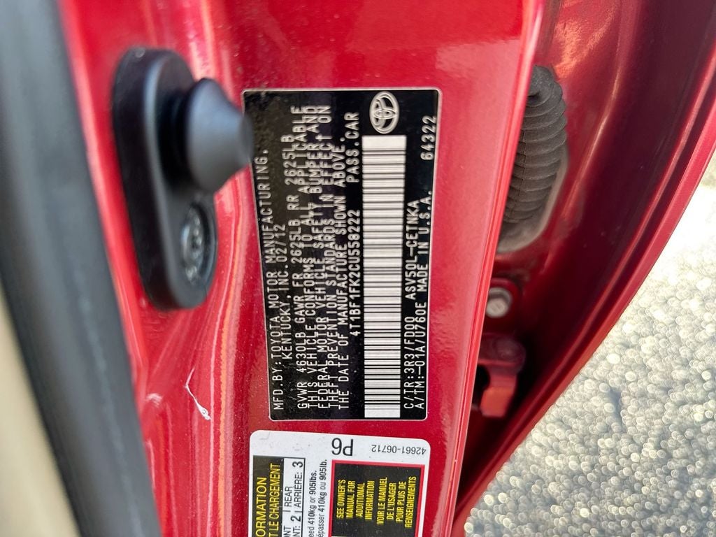 2012 Toyota Camry LE