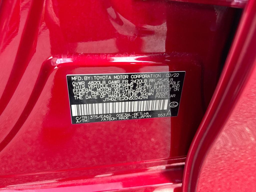 2022 Lexus IS 350 F SPORT