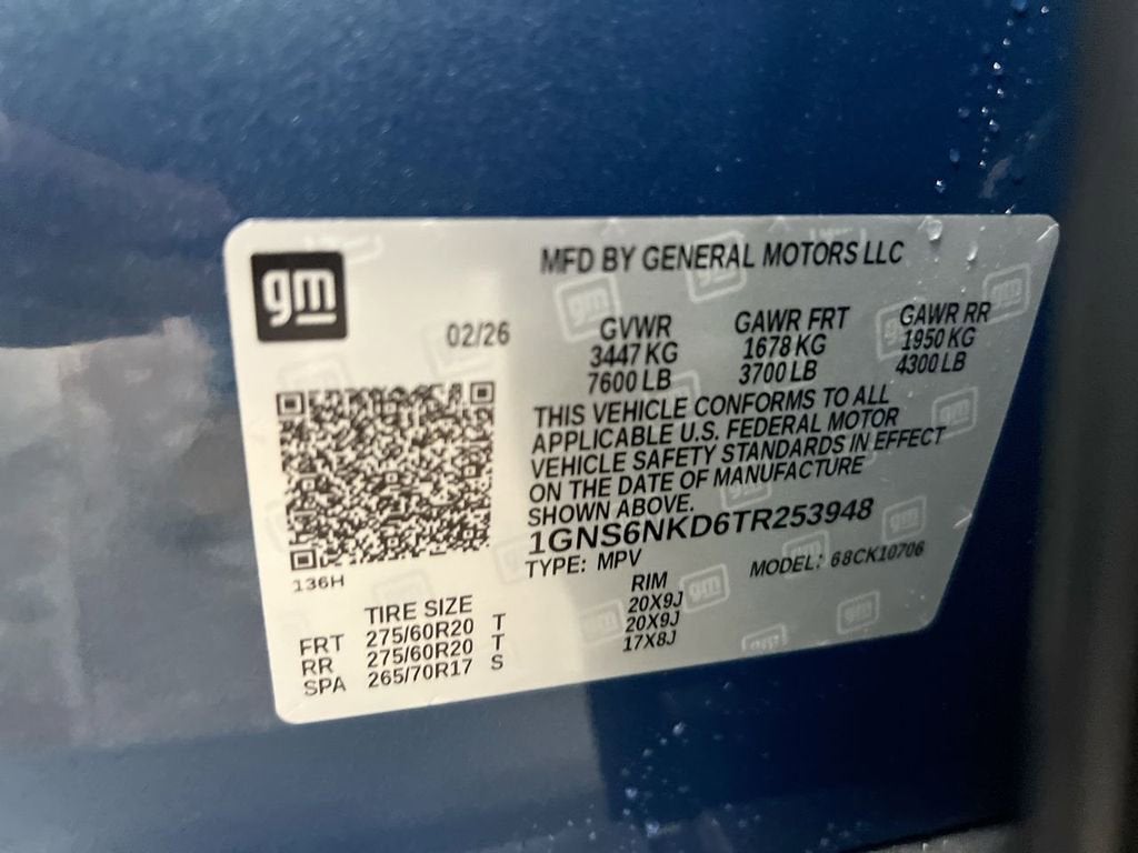 2026 Chevrolet Tahoe LT