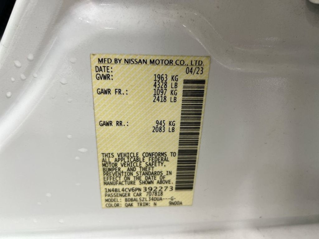 2023 Nissan Altima 2.5 SR