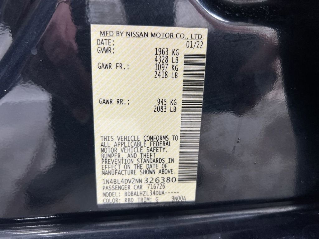 2022 Nissan Altima 2.5 SV