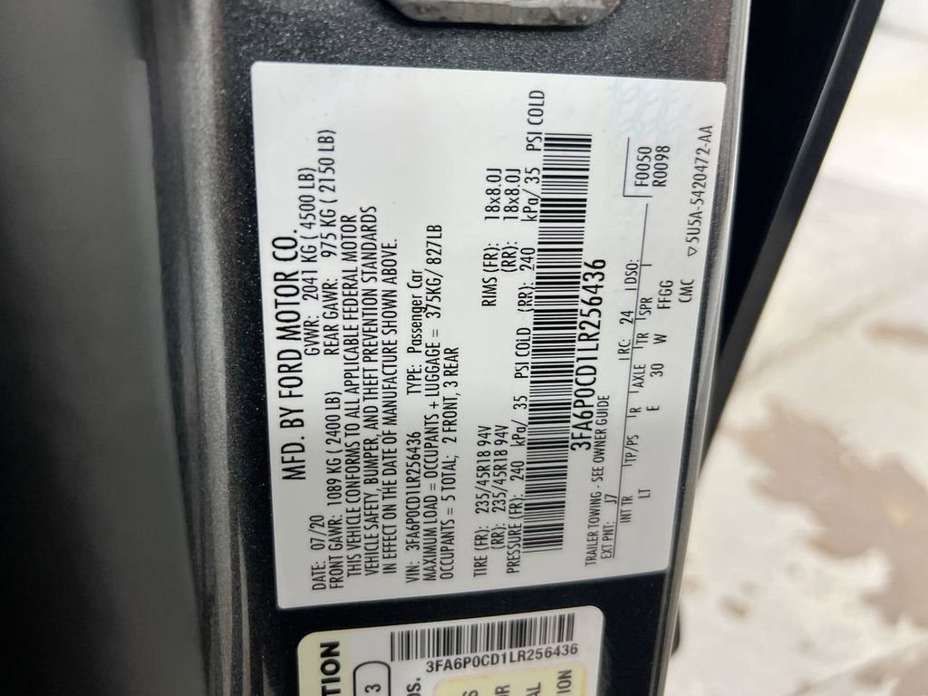 2020 Ford Fusion SEL