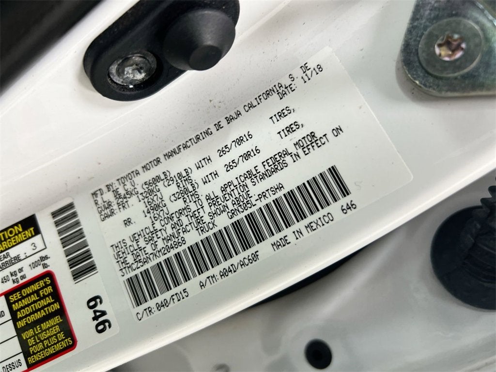 2019 Toyota Tacoma 4WD SR