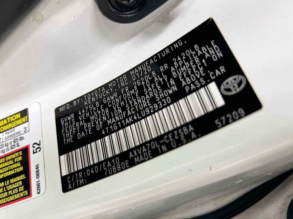 2020 Toyota Camry SE