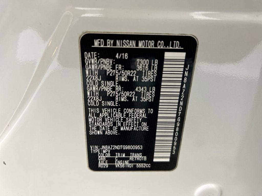 2016 INFINITI QX80 Base