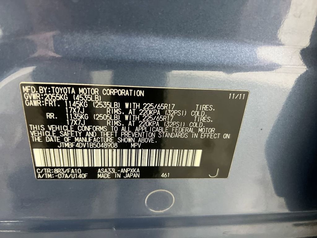2011 Toyota RAV4 Base