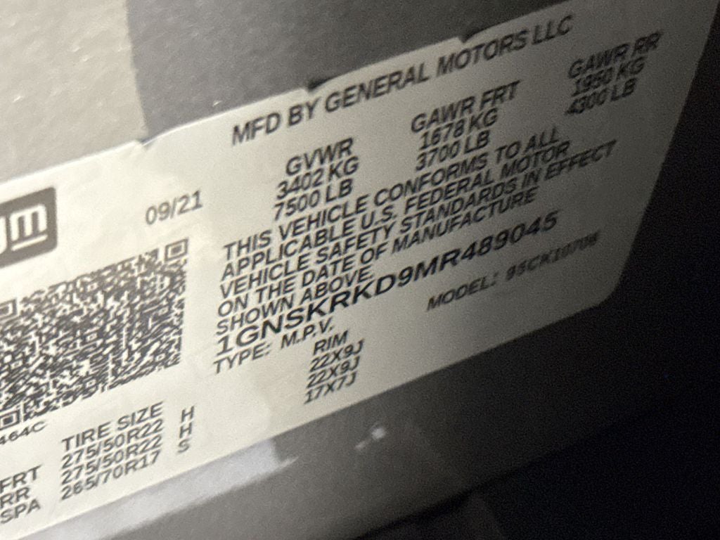 2021 Chevrolet Tahoe RST