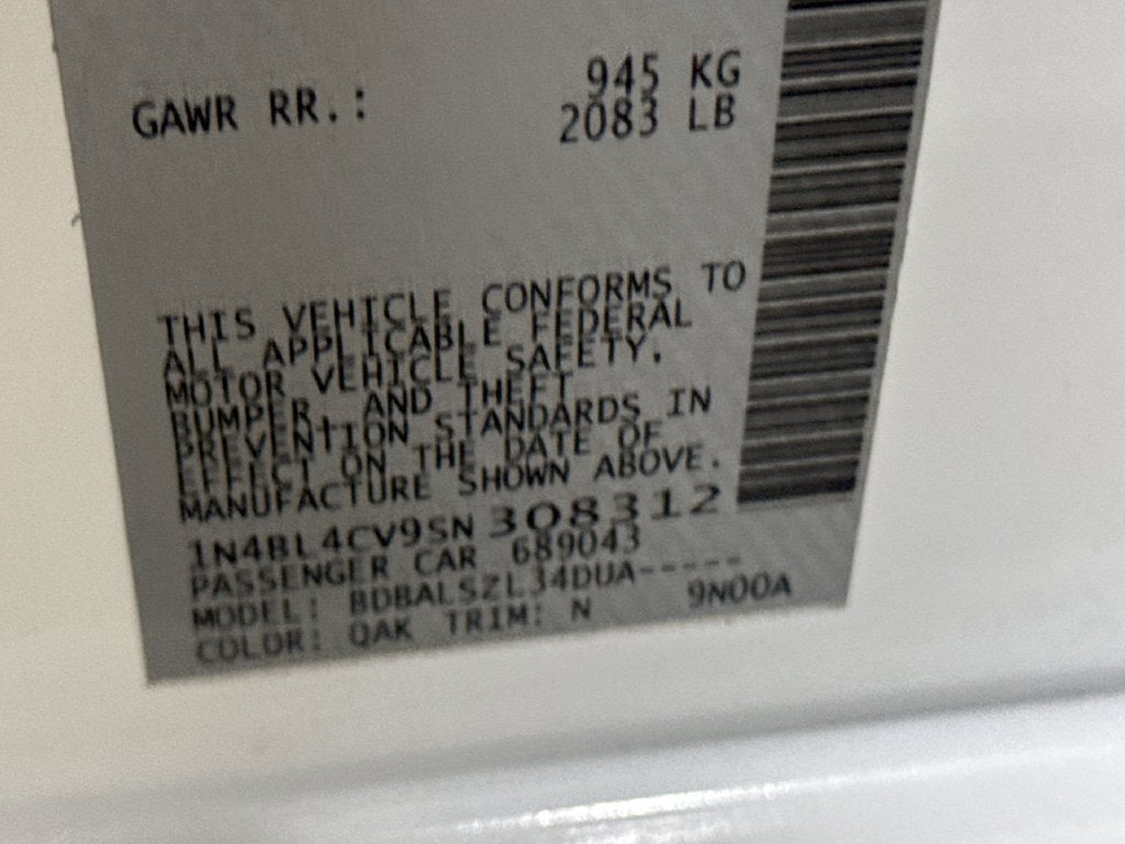 2025 Nissan Altima 2.5 SR