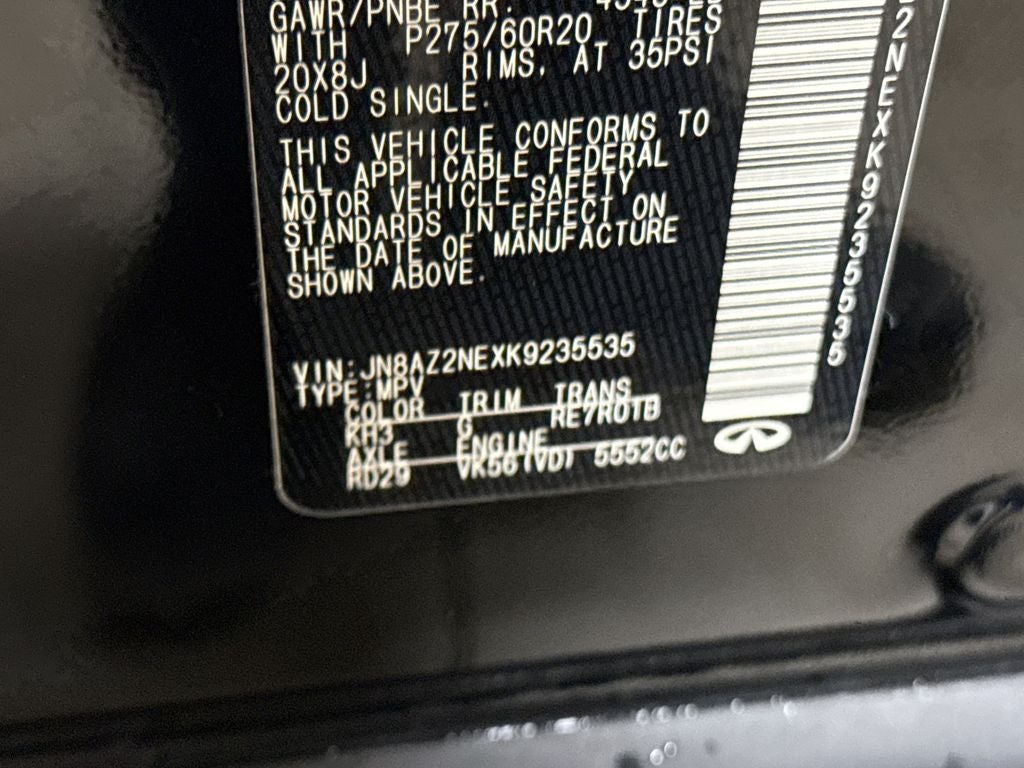 2019 INFINITI QX80 LUXE