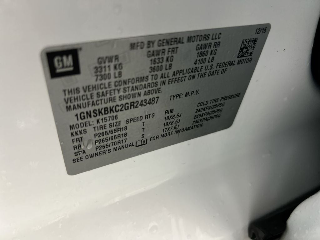 2016 Chevrolet Tahoe LT