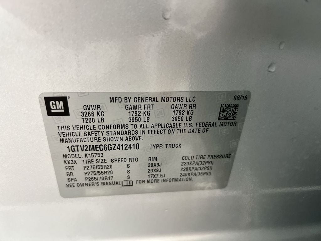 2016 GMC Sierra 1500 SLE