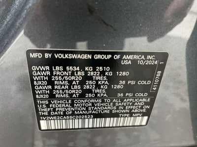 2025 Volkswagen Atlas Cross Sport 2.0T SE w/Technology