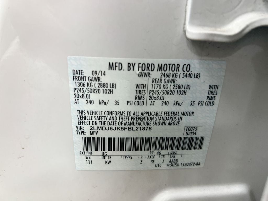 2015 Lincoln MKX Base