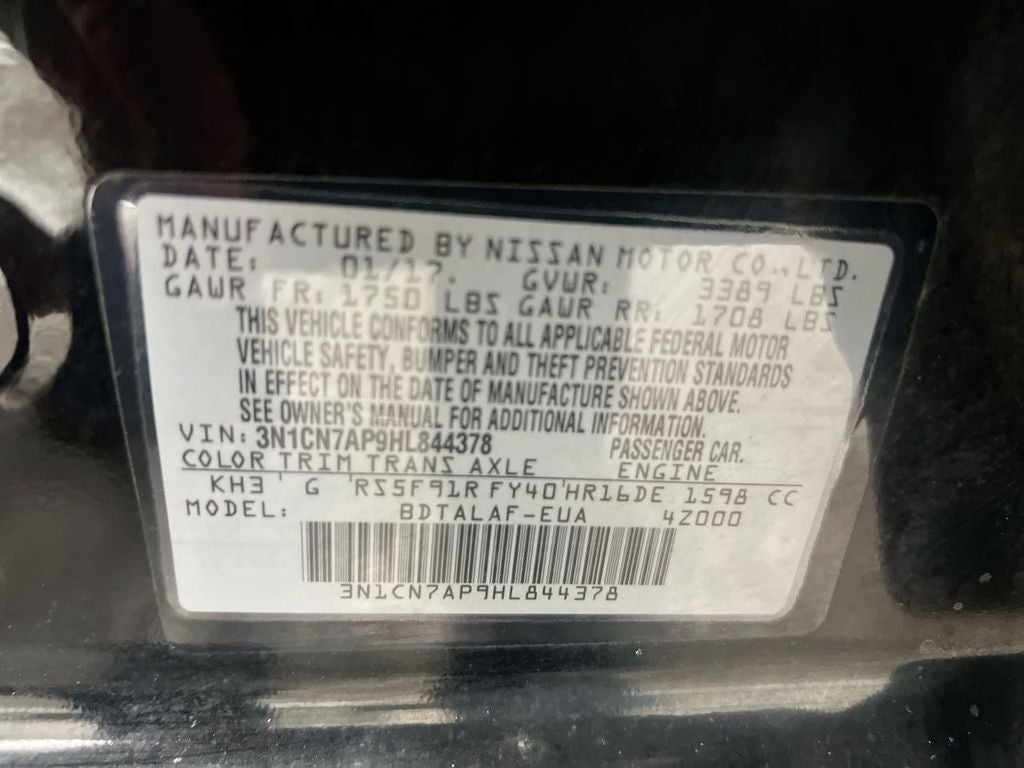 2017 Nissan Versa 1.6 S