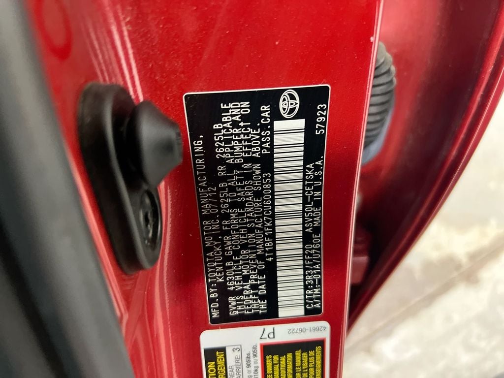 2012 Toyota Camry SE