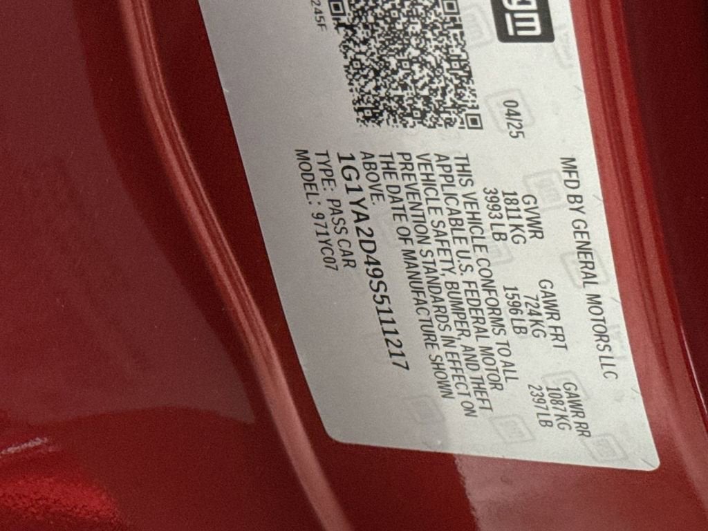 2025 Chevrolet Corvette Stingray 1LT