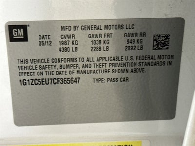 2012 Chevrolet Malibu LT w/1LT