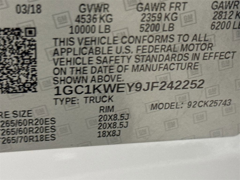 2018 Chevrolet Silverado 2500 HD LTZ