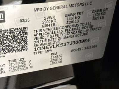 2026 Chevrolet Traverse RS