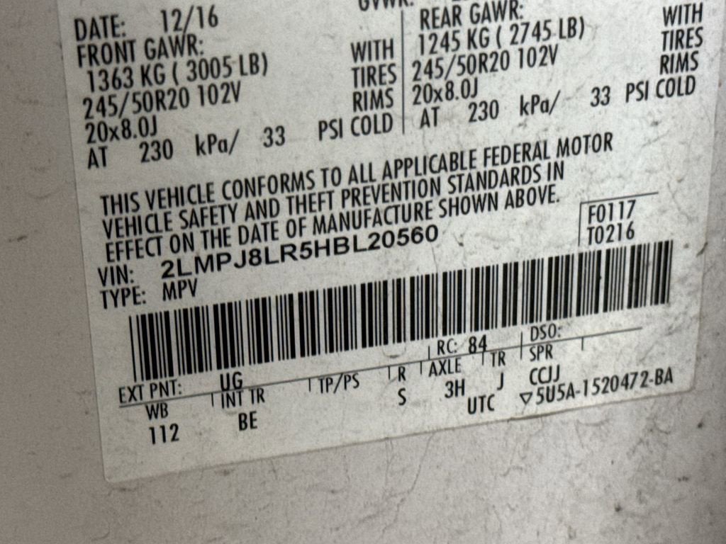 2017 Lincoln MKX Reserve