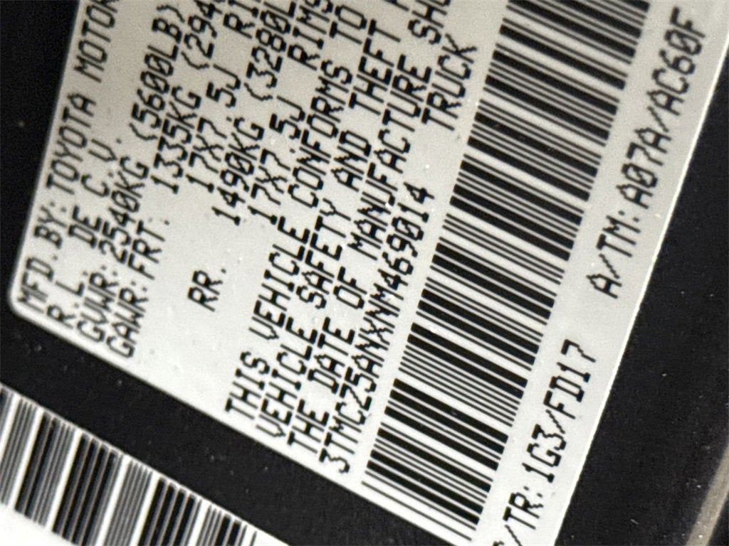 2022 Toyota Tacoma 4WD SR