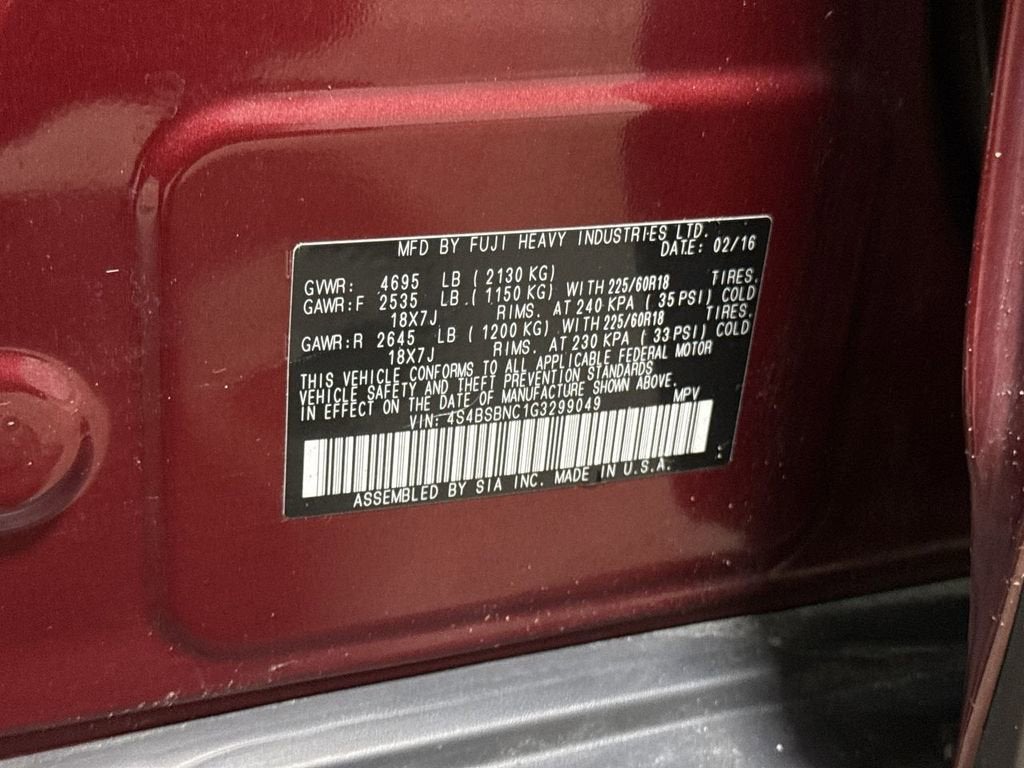 2016 Subaru Outback 2.5i Limited