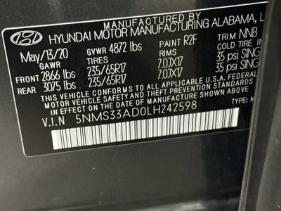 2020 Hyundai Santa Fe SEL