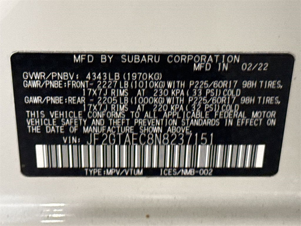 2022 Subaru Crosstrek Premium