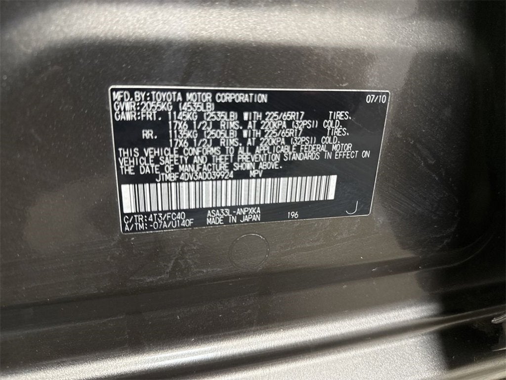 2010 Toyota RAV4 Base