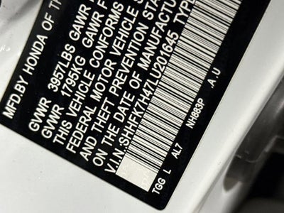 2020 Honda Civic Hatchback Sport