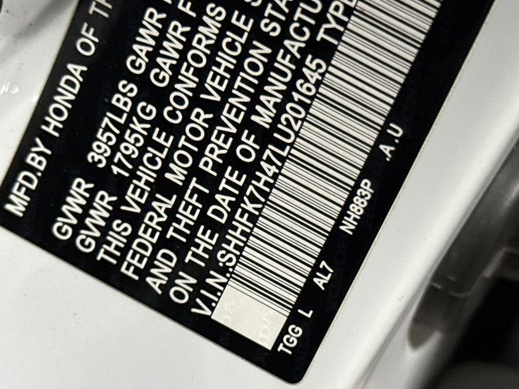 2020 Honda Civic Hatchback Sport