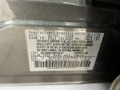2021 Nissan Sentra SR