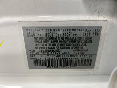 2022 Nissan Sentra SR