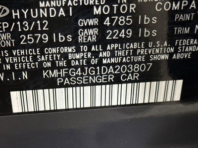2013 Hyundai Azera 4dr Sdn