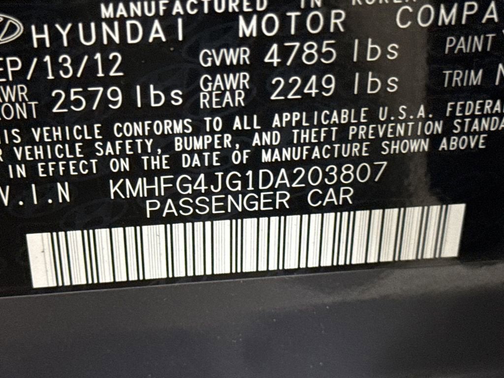 2013 Hyundai Azera 4dr Sdn