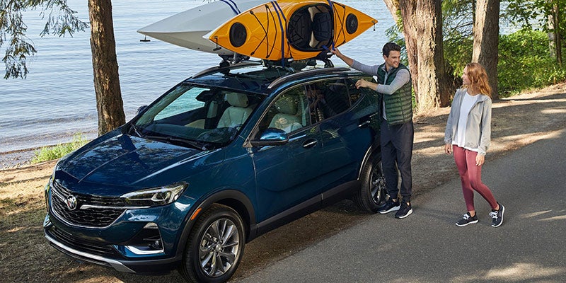 2020 Buick Encore-GX with kayak on top