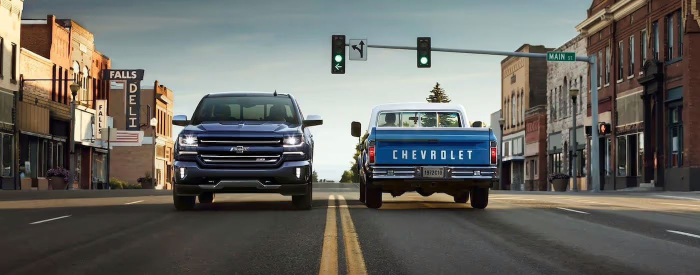 2018 Chevy Silverado Z71 Centennial Edition - 1972 C10 Duo